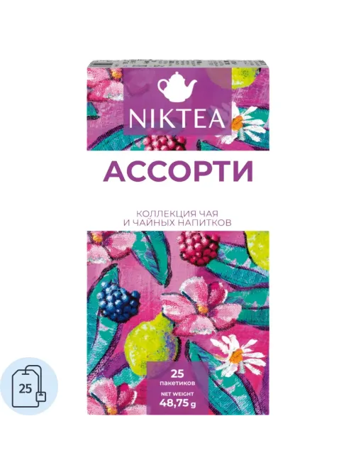 Чай NIKTEA ассорти брайт, 25 пак