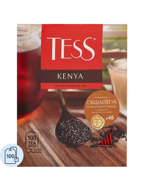 Чай TESS Кения черный 100 пак/уп