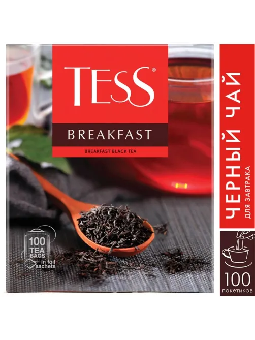 Чай TESS Брекфаст черный 100 пак/уп, 1446-09