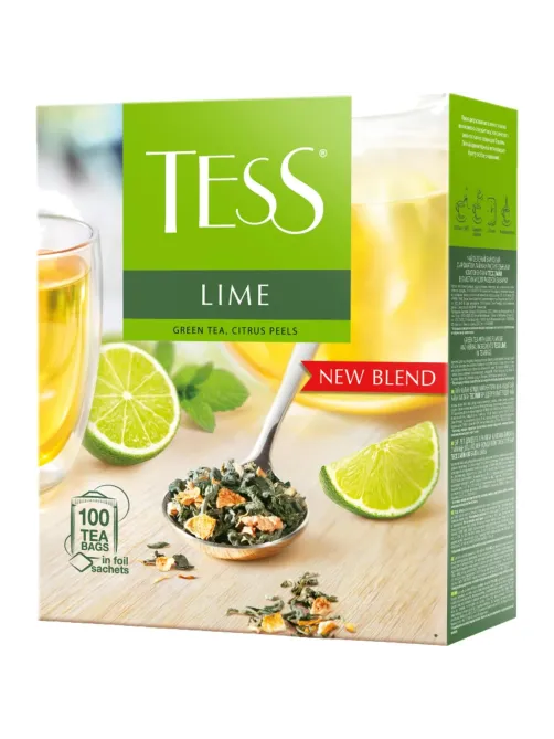 Чай TESS Лайм зеленый с добавками 100 пак/уп