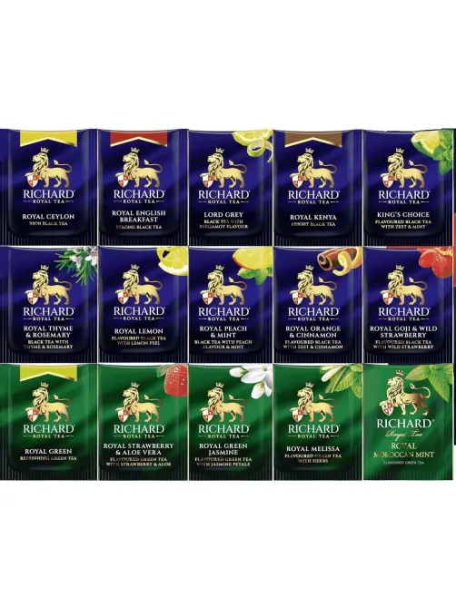 Чай Richard Royal Tea Collection ассорти 15 видов, 120 сашет
