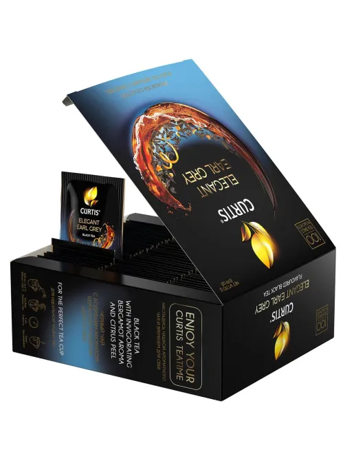 Чай Curtis Elegant Earl Grey черный, аромат, мелкий лист, 100 сашет