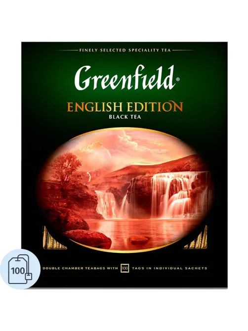 Чай Greenfield English Edition черный фольгир.100пак/уп