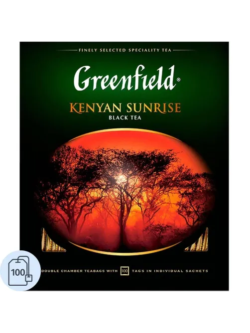 Чай Greenfield Kenyan Sunrise черн.фольгир. 100 пак/уп 0600-09