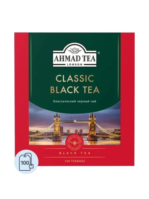 Чай Ahmad Tea классический черный, 100пак/уп., 1665-08