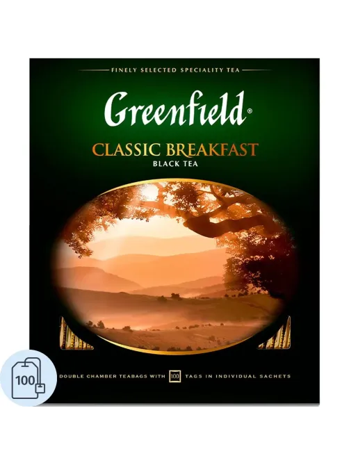 Чай Greenfield Classic Breakfast черный,100пак/уп 0582-09