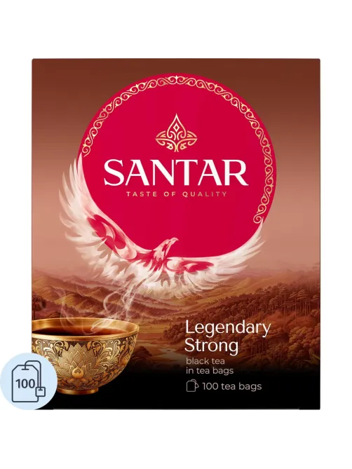Чай SANTAR Legendary Strong, черный 100пакx2
