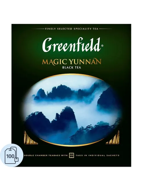 Чай Greenfield Magic Yunnan черн.фольгир 100 пак/уп, 0583-09