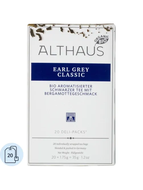 Чай черный в пакетиках Althaus Bio Earl Grey Classic 20пакx1,75гр