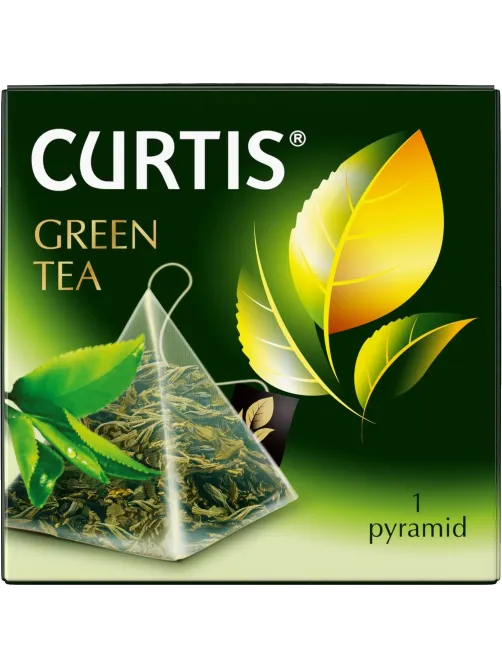 Чай Curtis Green Tea зеленый среднелистов, 300 пирамидок/уп, в гофрокоробе