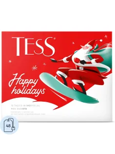 Чай Tess Happy Holidays эксклюзив коллек ассорт,48пак(1499-10/2008-10) (НГ)