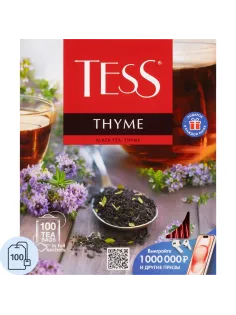 Чай черный Tess Thyme 100 пакетиков (чабрец)