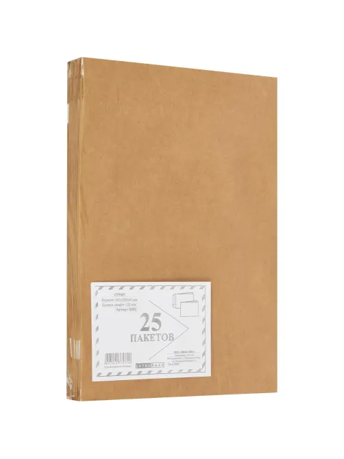 Пакет крафт B4 стрип Extrapack250х353х40 120г 25шт/уп/6569