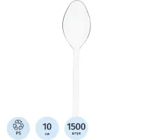Ложка одноразовая (мини 100мм), прозр., 1500шт/кор (5020П)