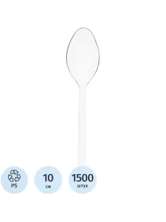 Ложка одноразовая (мини 100мм), прозр., 1500шт/кор (5020П)