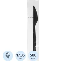 Нож однор.столов. ПП набор 1/1 черн.в инд.уп., 500 шт/кор (H11-019)