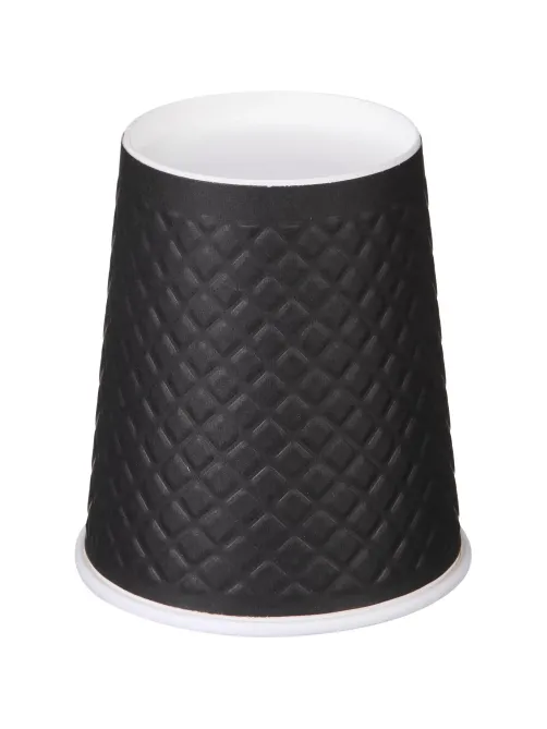 Стакан одноразовый бум двухслойный d-80мм 250мл Waffle Black (25шт/уп)