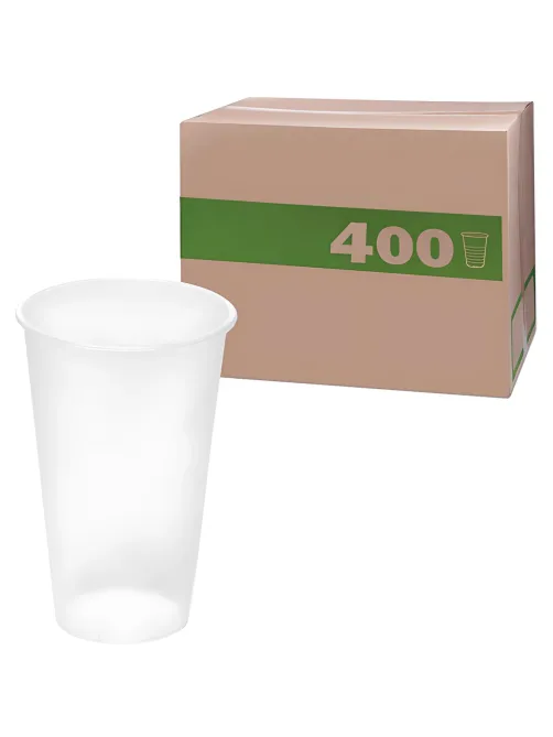 Стакан одноразовый Bubble Cup 500мл матовый/прозр., 400шт/кор (1021П)