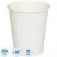 Стакан одноразовый бум 1-сл. d-80мм 200/250мл белый КОМУС 8OZ 50шт/уп