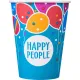 Стакан одноразовый бум односл. 350 мл d-90мм Happy People МИКС  50шт/уп