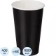Стакан одноразовый бум. 1-сл 400мл 18OZ ЧЕРНЫЙ 1000шт/кор