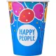 Стакан одноразовый бум односл. 350 мл d-90мм Happy People МИКС  50шт/уп