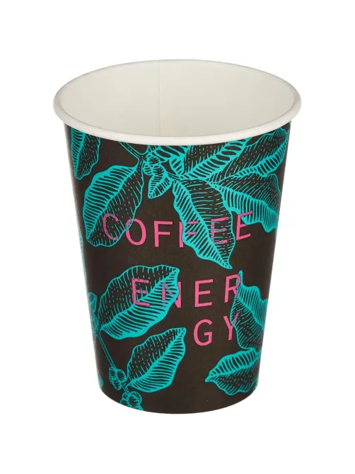 Стакан одноразовый бум однос. 300мл d-90мм SP12 coffee energy (MIX)50шт/уп