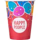 Стакан одноразовый бум односл. 350 мл d-90мм Happy People МИКС  50шт/уп
