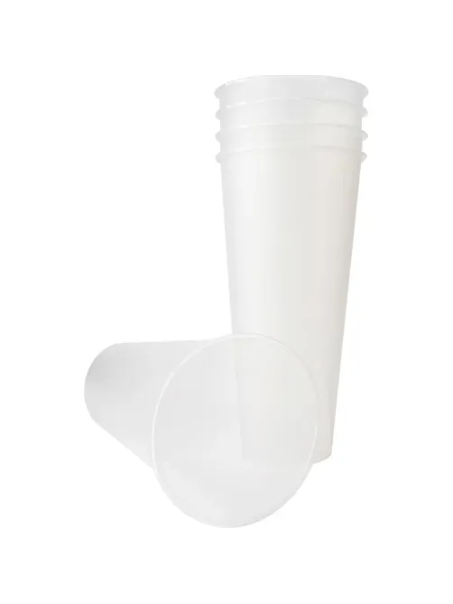 Стакан одноразовый 650 мл, диз. Bubble Cup, прозр.,матовый,ПП, 10 шт/уп