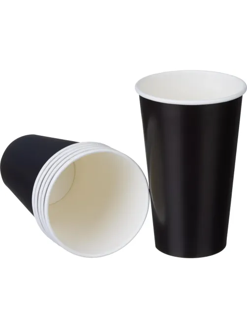 Стакан одноразовый бум. 1-сл 400мл 18OZ ЧЕРНЫЙ 1000шт/кор