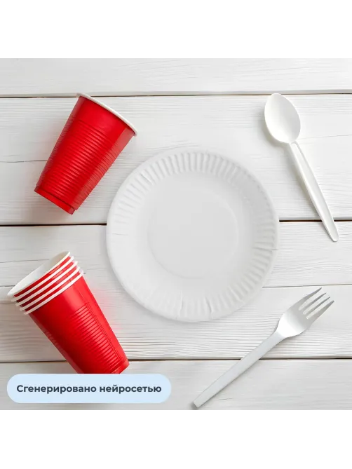 Тарелка одноразовая бум., d 170 мм, белая, КОМУС, 100шт./уп.10уп./кор