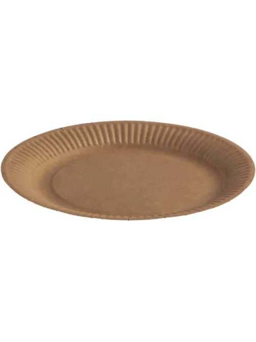 Тарелка одноразовая бум. 18см, Крафт 225 гр/м2 500шт/кор