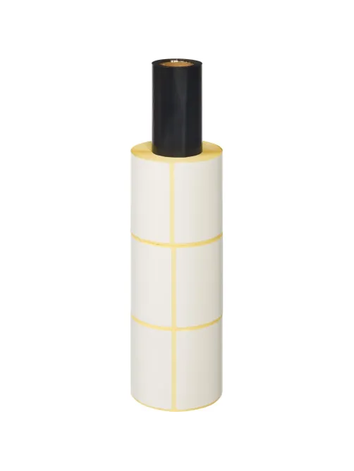 Термотрансферные этикетки ПГЛ 75х120 (3 шт.)+риббон WAX 80x100 в комплекте