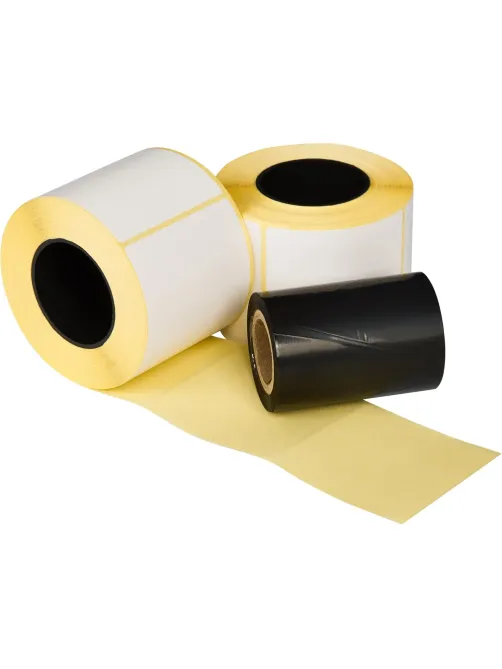 Термотрансферные этикетки ПГЛ 58х60 (4 шт.)+риббон WAX 60x100 в комплекте