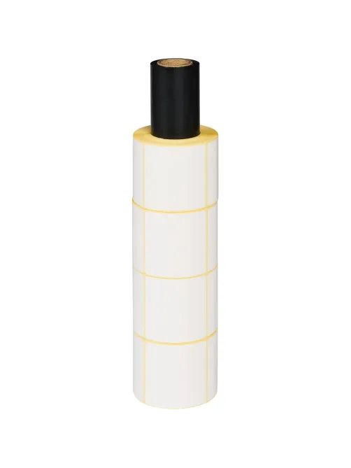 Термотрансферные этикетки ПГЛ 58х60 (4 шт.)+риббон WAX 60x100 в комплекте