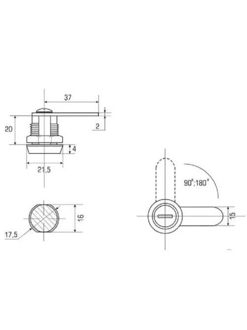 Замок почтовый ITALY NEW/ BANGGU 20x90 (прямой ригель)