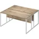Раб.станция Комус Мебель К-Loft 241S019 1580х1370 2раб.м. дуб натур/бел