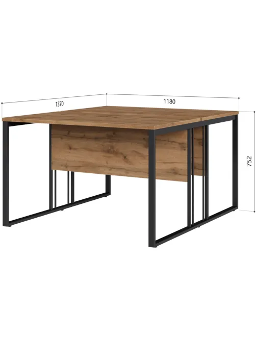 Рабочая станция К-Loft 241S004 2раб.места Ш1180 дуб натур