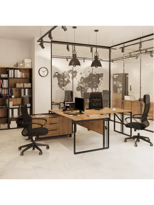 Рабочая станция К-Loft 241S006 Ш1580 2раб.места дуб натур