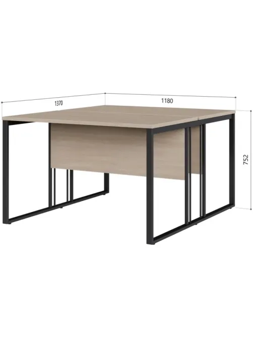 Рабочая станция К-Loft 241S004 2раб.места Ш1180 дуб скандин