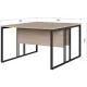 Рабочая станция К-Loft 241S004 2раб.места Ш1180 дуб скандин