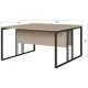 Рабочая станция К-Loft 241S005 2раб.места Ш1380 дуб скандин