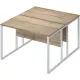 Раб.станция Комус Мебель К-Loft 241S017 1180х1370 2раб.м. дуб натур/бел