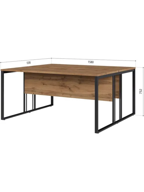 Рабочая станция К-Loft 241S006 Ш1580 2раб.места дуб натур