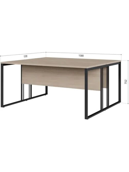 Рабочая станция К-Loft 241S006 Ш1580 2раб.места дуб скандин