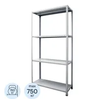 Стеллаж металлический ST_2000х1000х400 мм (4 полки/150 кг) 