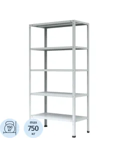 Стеллаж металлический P_МС-265 с 5-ю полками 1000х600х2000