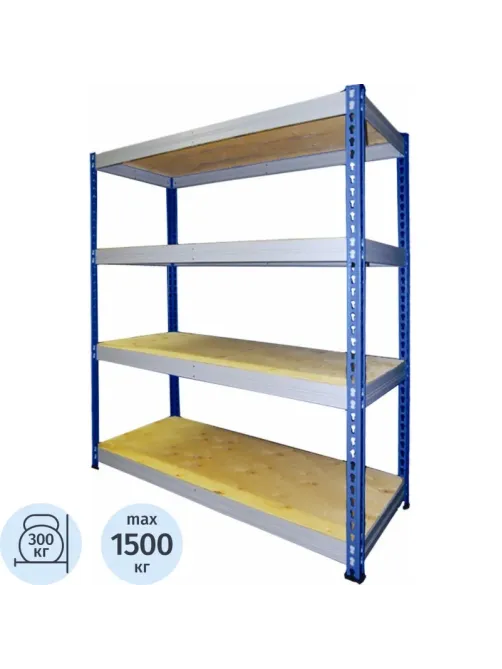 Стеллаж металлический MZ_МКФ18614-2.5   груз. 4 полки 1830х610х2500
