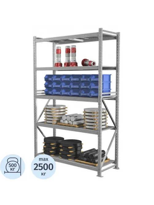 Стеллаж металлический ПРАКТИК_MS Pro   250/150x60/5 полок