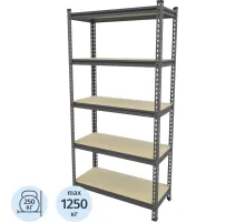 Стеллаж металлический Ульт_Everest Beamy Simple-D16-250-30/90/180-5